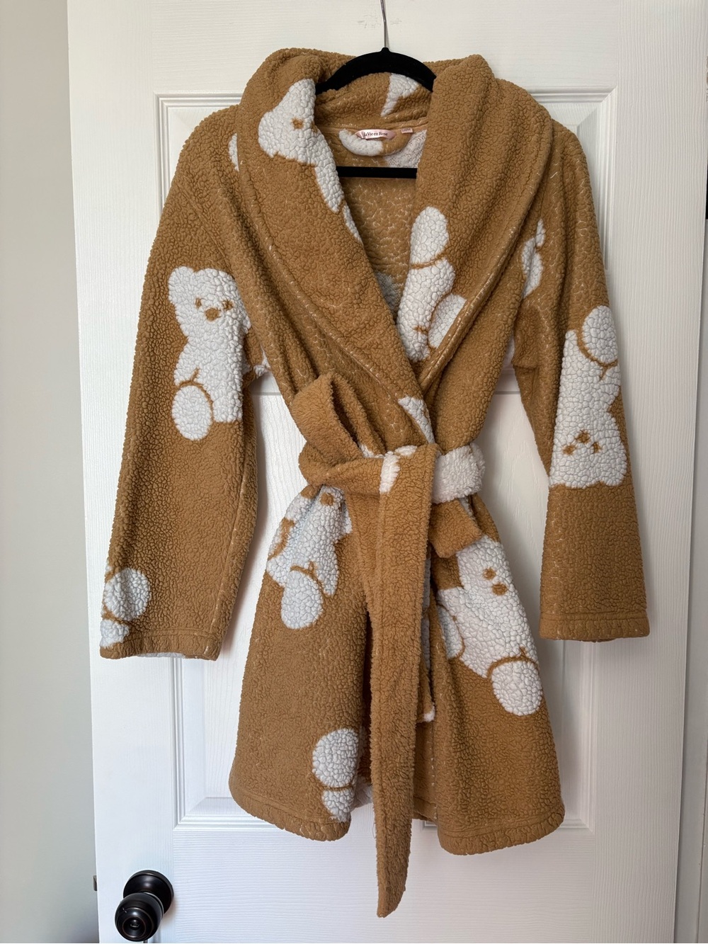teddy bear la vie en rose bath/shower robe 🧸